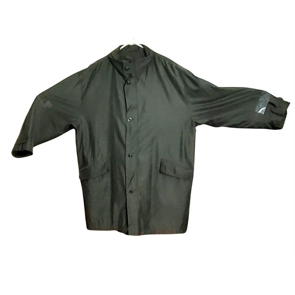 VTG London Fog Trench Coat 2XL Army Green 90s Classic Distressed Removable Liner - Picture 14 of 16